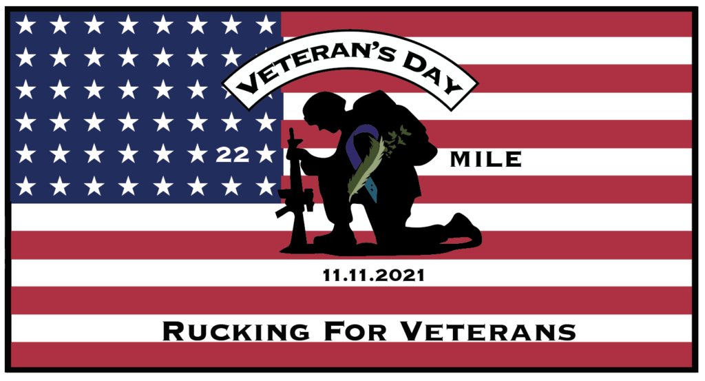 Rucking for Veterans Charity Event Fundraiser. Suicide Awareness
